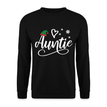Tante Cadeau Neveu Nièce Marraine Tante - Sweat-shirt Unisexe - noir - Devant - Alina (178cm) & Michal (187cm)