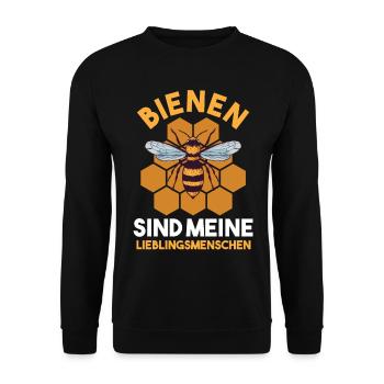 Imker Honig Bienen - Unisex Pullover - Schwarz - Vorne - Alina (178cm) & Michal (187cm)