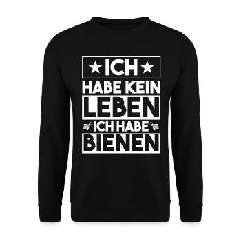 Imker Imkerei Biene Bienen - Unisex Pullover - Schwarz - Vorne - Alina (178cm) & Michal (187cm)