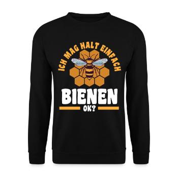 Imker Imkerei Biene Bienen - Unisex Pullover - Schwarz - Vorne - Alina (178cm) & Michal (187cm)