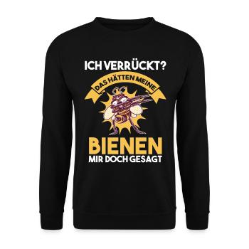 Imker Imkerei Biene Bienen - Unisex Pullover - Schwarz - Vorne - Alina (178cm) & Michal (187cm)