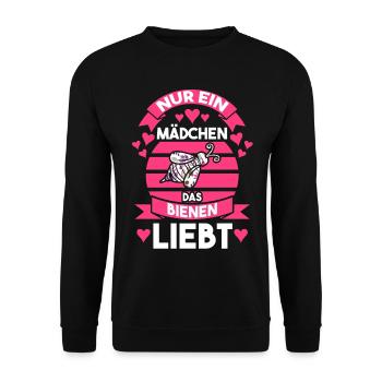 Imker Biene Bienen - Unisex Pullover - Schwarz - Vorne - Alina (178cm) & Michal (187cm)