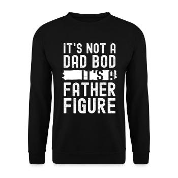 It's Not A Dad Bod It's A Father Figure Pun - Unisex Sweatshirt - black - Front - Alina (178cm) & Michal (187cm)
