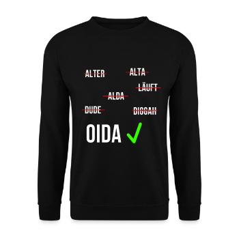 Österreich Flagge Wien Tirol Steiermark Austria - Unisex Pullover - Schwarz - Vorne - Alina (178cm) & Michal (187cm)