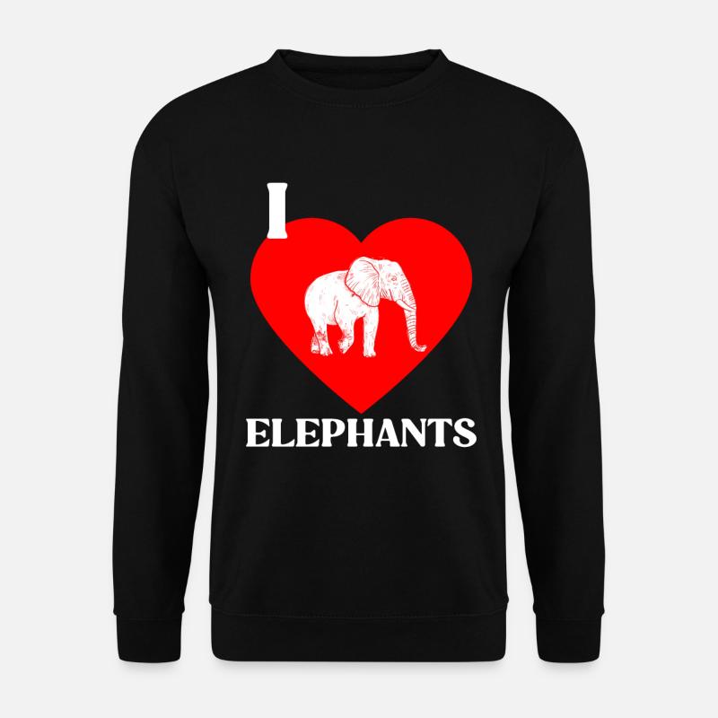 Elefant - Unisex Pullover - Schwarz