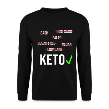 Keto Diet Carbohydrates Ketosis Calories Bacon Eggs - Unisex Sweatshirt - black - Front - Alina (178cm) & Michal (187cm)