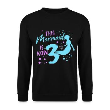 Tshirt sirène - Sweat-shirt Unisexe - noir - Devant - Alina (178cm) & Michal (187cm)