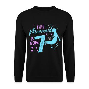 Mermaid Gift Sea Mermaid Mermaid JGA Bride - Unisex Sweatshirt - black - Front - Alina (178cm) & Michal (187cm)