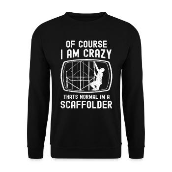 Scaffolding Builder Gift Work Occupation Construction Worker Job - Unisex Sweatshirt - black - Front - Alina (178cm) & Michal (187cm)