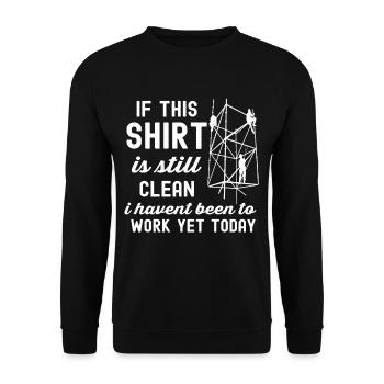 Scaffolding Builder Gift Work Occupation Construction Worker Job - Unisex Sweatshirt - black - Front - Alina (178cm) & Michal (187cm)
