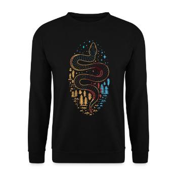 Tshirt Serpent - Sweat-shirt Unisexe - noir - Devant - Alina (178cm) & Michal (187cm)