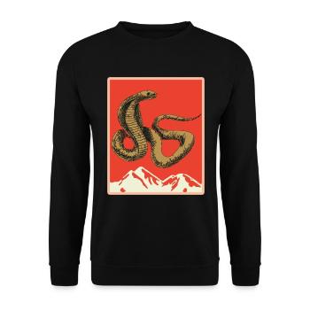 Snake Gift Animal Reptile Cobra Python Boa - Unisex Sweatshirt - black - Front - Alina (178cm) & Michal (187cm)
