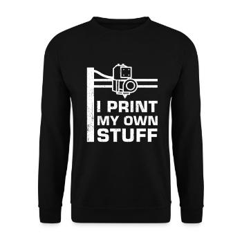 3D Printer - Unisex Sweatshirt - black - Front - Alina (178cm) & Michal (187cm)