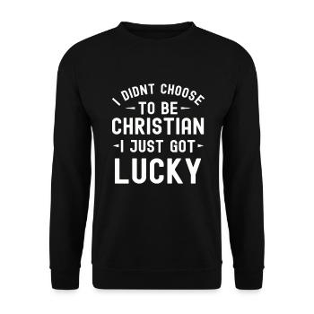 Chrétiens Religion Bible évangélique Jésus Église - Sweat-shirt Unisexe - noir - Devant - Alina (178cm) & Michal (187cm)