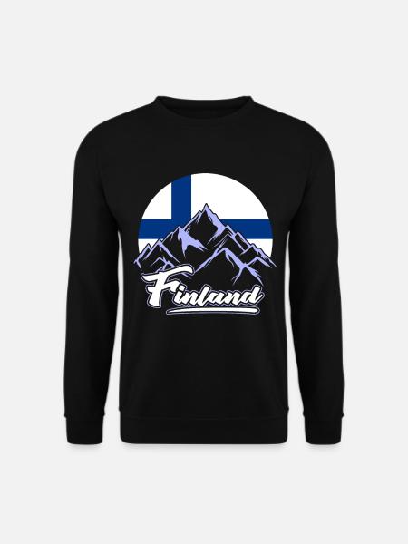 Finnland Tshirt Finland Skandinavien - Unisex Pullover - Schwarz