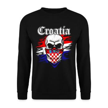Tshirt Croatie - Sweat-shirt Unisexe - noir - Devant - Alina (178cm) & Michal (187cm)