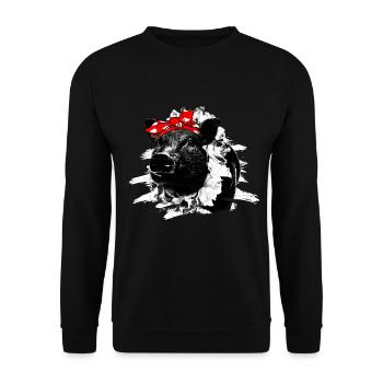 Pig Tshirt Gift Children Women - Unisex Sweatshirt - black - Front - Alina (178cm) & Michal (187cm)