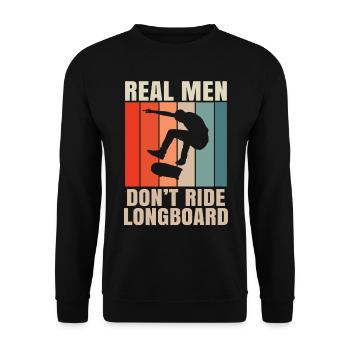 Skater Skateboard Gift Halfpipe Sk8 Ollie - Unisex Sweatshirt - black - Front - Alina (178cm) & Michal (187cm)