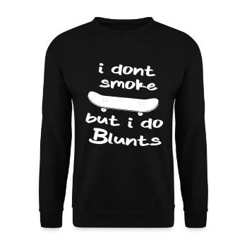 Skater Skateboard Gift Halfpipe Sk8 Ollie - Unisex Sweatshirt - black - Front - Alina (178cm) & Michal (187cm)