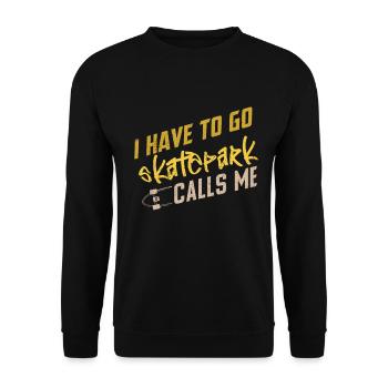 Skateboard Kickflip Geschenk Longboard Sk8er Sk8 - Unisex Pullover - Schwarz - Vorne - Alina (178cm) & Michal (187cm)
