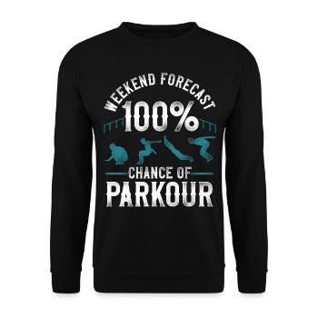 Parkour Free Running Traceur - Sweat-shirt Unisexe - noir - Devant - Alina (178cm) & Michal (187cm)