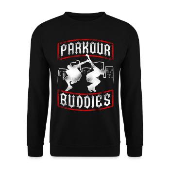 Parkour Free Running Traceur - Unisex Sweatshirt - black - Front - Alina (178cm) & Michal (187cm)
