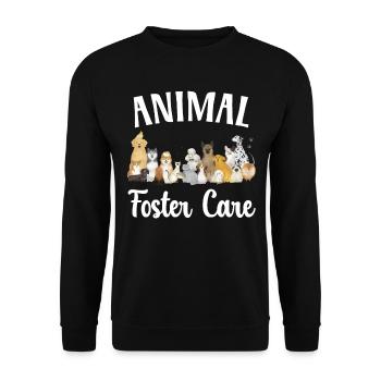 Tierpfleger Tierretter Tierrechte - Unisex Pullover - Schwarz - Vorne - Alina (178cm) & Michal (187cm)