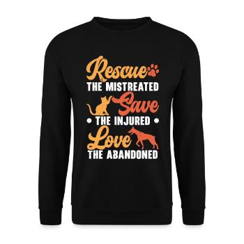 Animal Care Animal Rescuers Animal Rights - Unisex Sweatshirt - black - Front - Alina (178cm) & Michal (187cm)