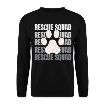 Rettungstrupp Tierretter Tierrechte Aktivist - Unisex Pullover - Schwarz - Vorne - Alina (178cm) & Michal (187cm)