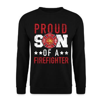 Fier fils d’un pompier Pompier F - Sweat-shirt Unisexe - noir - Devant - Alina (178cm) & Michal (187cm)