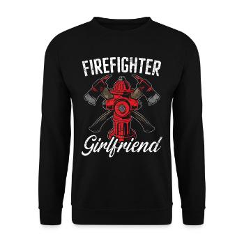 Firefighter Girlfriend Firefighting Firefighter - Unisex Sweatshirt - black - Front - Alina (178cm) & Michal (187cm)