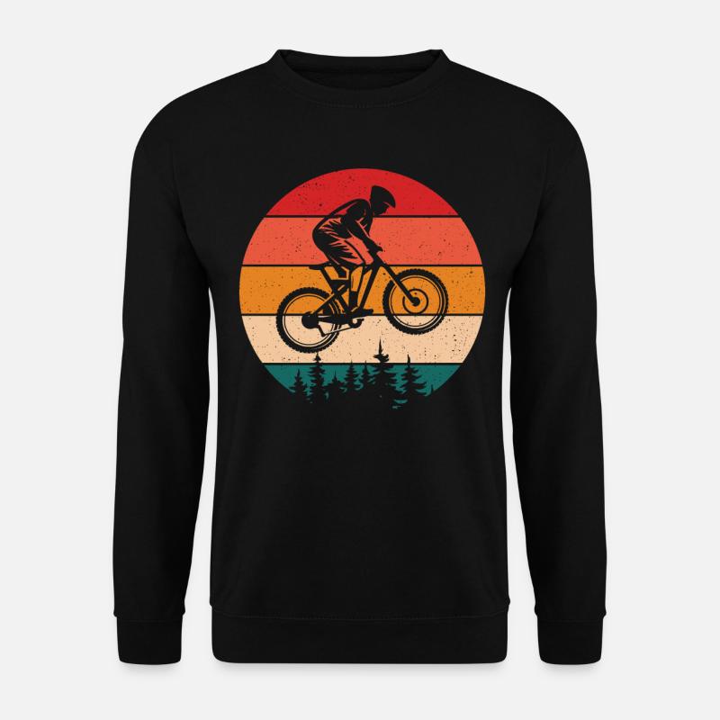 Retro Mountain Biker Uphill - Unisex Sweatshirt - black