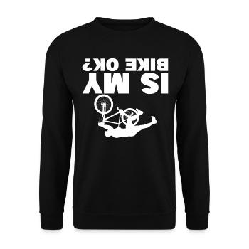 MTB Shorts Is My Mountain Bike OK Downhill Mountai - Unisex Pullover - Schwarz - Vorne - Alina (178cm) & Michal (187cm)