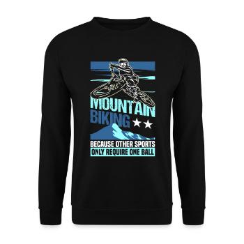 Mountain Biking Downhill MTB Helmet Cycling Jersey - Unisex Sweatshirt - black - Front - Alina (178cm) & Michal (187cm)