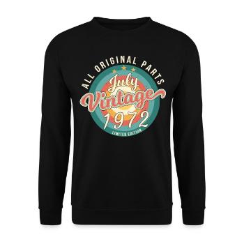 1972 July 50 years - Unisex Sweatshirt - black - Front - Alina (178cm) & Michal (187cm)