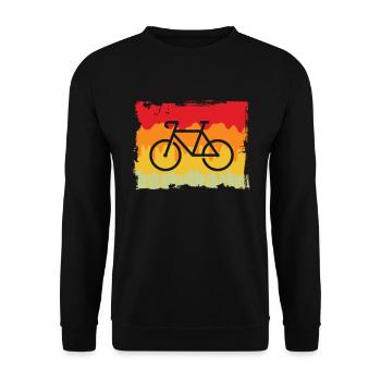 Vélo Rétro - Sweat-shirt Unisexe - noir - Devant - Alina (178cm) & Michal (187cm)