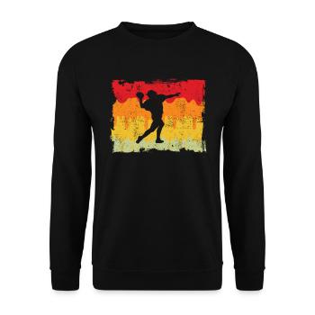 Football Rétro - Sweat-shirt Unisexe - noir - Devant - Alina (178cm) & Michal (187cm)