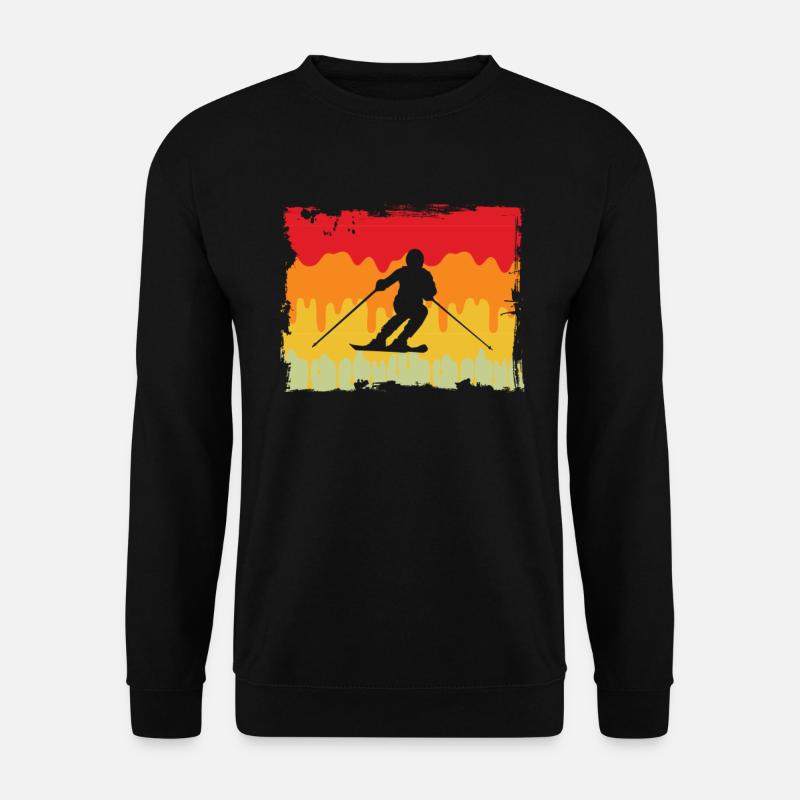 Ski Retro - Unisex Pullover - Schwarz