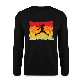Parkour Retro - Unisex Pullover - Schwarz - Vorne - Alina (178cm) & Michal (187cm)