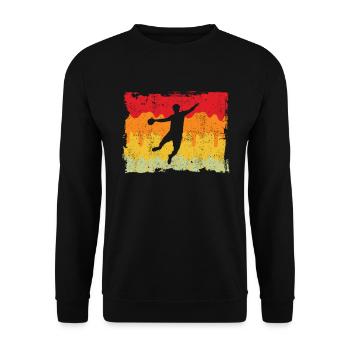 Handball Retro - Unisex Sweatshirt - black - Front - Alina (178cm) & Michal (187cm)