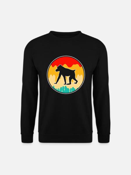 Singe Rétro - Sweat-shirt Unisexe - noir