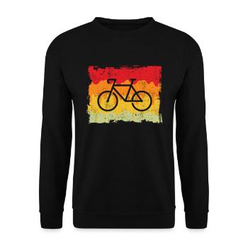 Vélo Rétro - Sweat-shirt Unisexe - noir - Devant - Alina (178cm) & Michal (187cm)