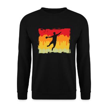 Handball Retro - Unisex Sweatshirt - black - Front - Alina (178cm) & Michal (187cm)