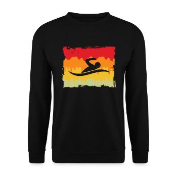 Natation Rétro - Sweat-shirt Unisexe - noir - Devant - Alina (178cm) & Michal (187cm)