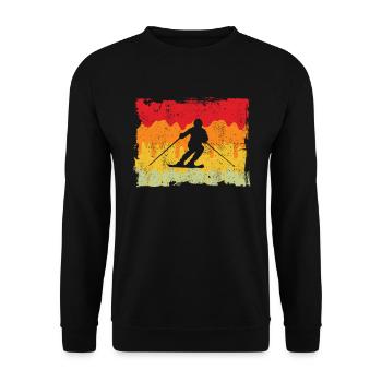 Ski Retro - Unisex Pullover - Schwarz - Vorne - Alina (178cm) & Michal (187cm)
