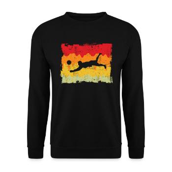 Volleyball Retro - Unisex Sweatshirt - black - Front - Alina (178cm) & Michal (187cm)