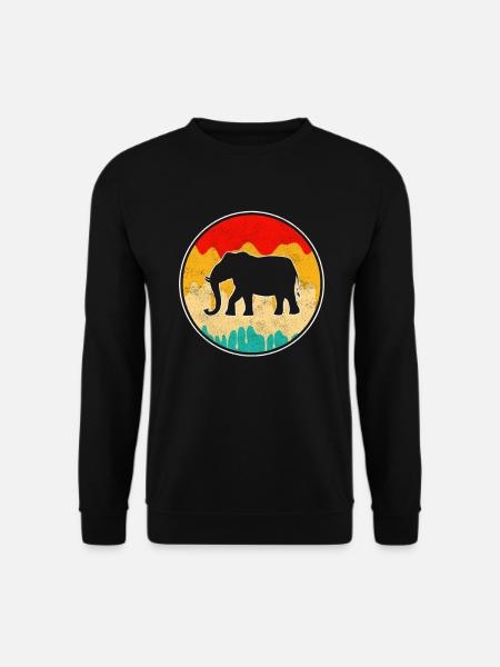 Rétro éléphant - Sweat-shirt Unisexe - noir