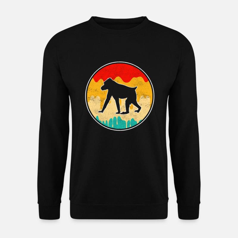 Monkey Retro - Unisex Sweatshirt - black