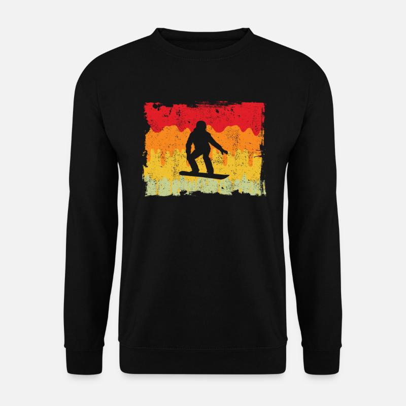 Snowboarding Retro - Unisex Pullover - Schwarz
