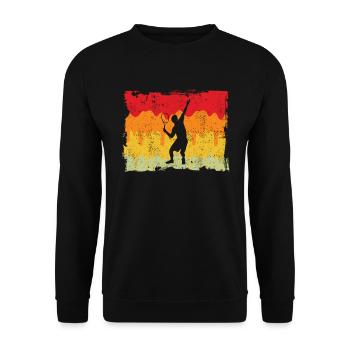 Tennis Rétro - Sweat-shirt Unisexe - noir - Devant - Alina (178cm) & Michal (187cm)